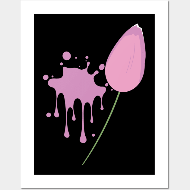 Pink Tulip Wall Art by batinsaja